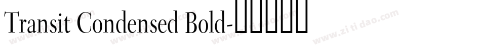 Transit Condensed Bold字体转换